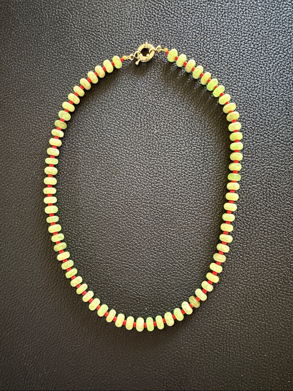 Neon Yellow and Red Beaded Necklace - Vibrant Women's Statement Jewelry